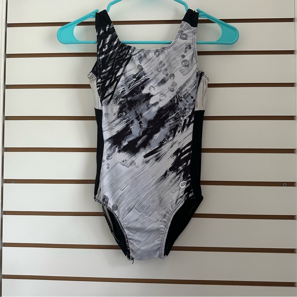GK Elite Leotard Black and White - Adult XS